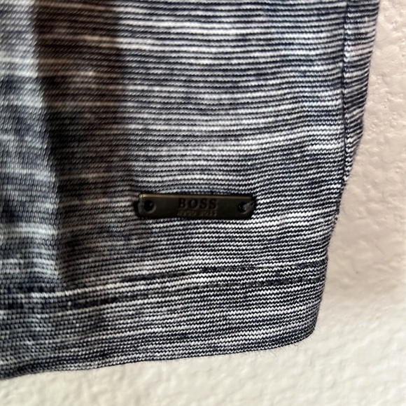 BOSS Space Dye Striped Blend Short Sleeve Top Size S - Picture 5 of 9